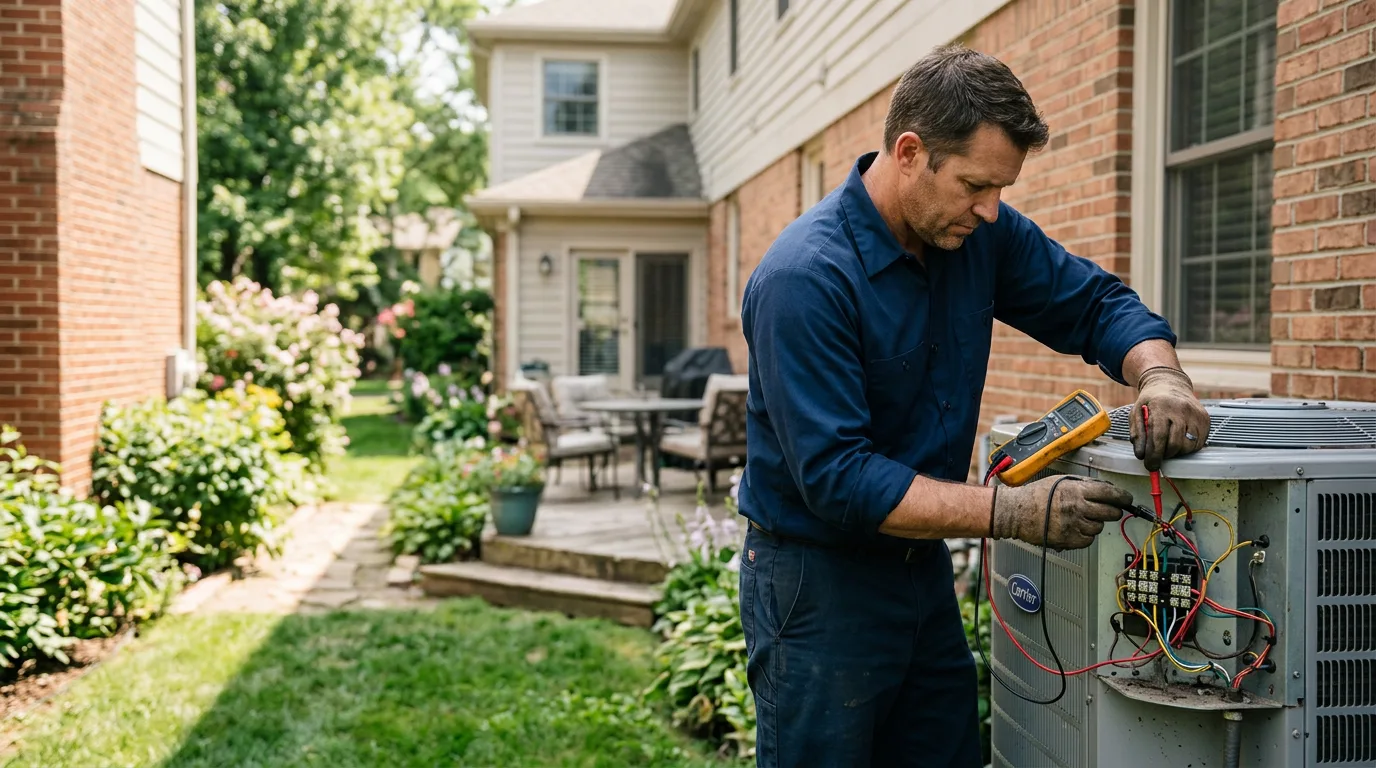 HVAC technician working near Hasbrouck Heights, NJ